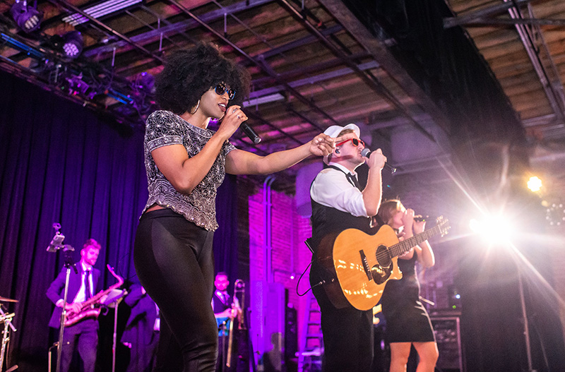 band performing on stage